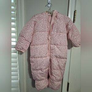 Baby Gap girls pink snowsuit 12-18 months